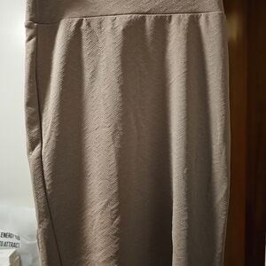 LuLaRoe Taupe Textured Pencil Skirt